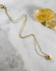 Leo Charm Necklace with Healing Crystal Perfect Gift