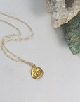 Om Spiral Charm Necklace