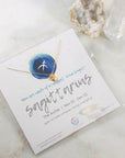 Sagittarius Charm Necklace with Healing Crystal Perfect Gift