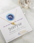 Scorpio Charm Necklace with Healing Crystal Perfect Gift