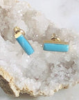 Turquoise Bar Earrings for a Modern, Boho Style