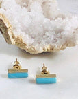 Turquoise Bar Earrings for a Modern, Boho Style