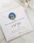 Virgo Charm Necklace with Healing Crystal Perfect Gift