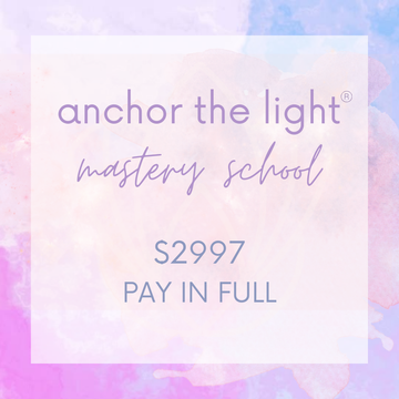 anchor the light mastery school with sarah belle for lightworkers