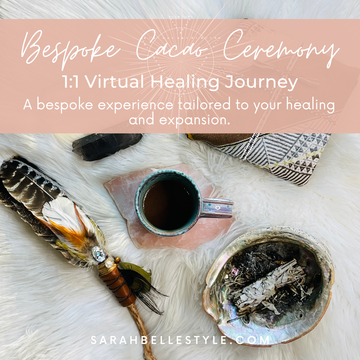 bespoke cacao ceremony virtual healing journey with Sarah Belle