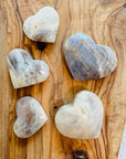 Sarah Belle - Belmorite Moonstone Heart Palm Stone