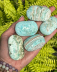 Polished Blue Aragonite crystal for calming, emotional healing, compassionate communication, and inner peace