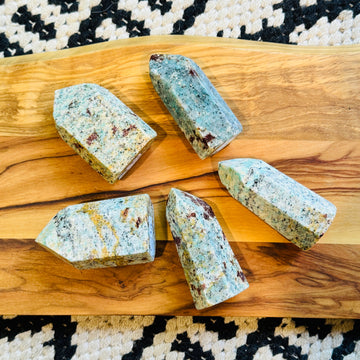 sarah belle amazonite garnet crystal point