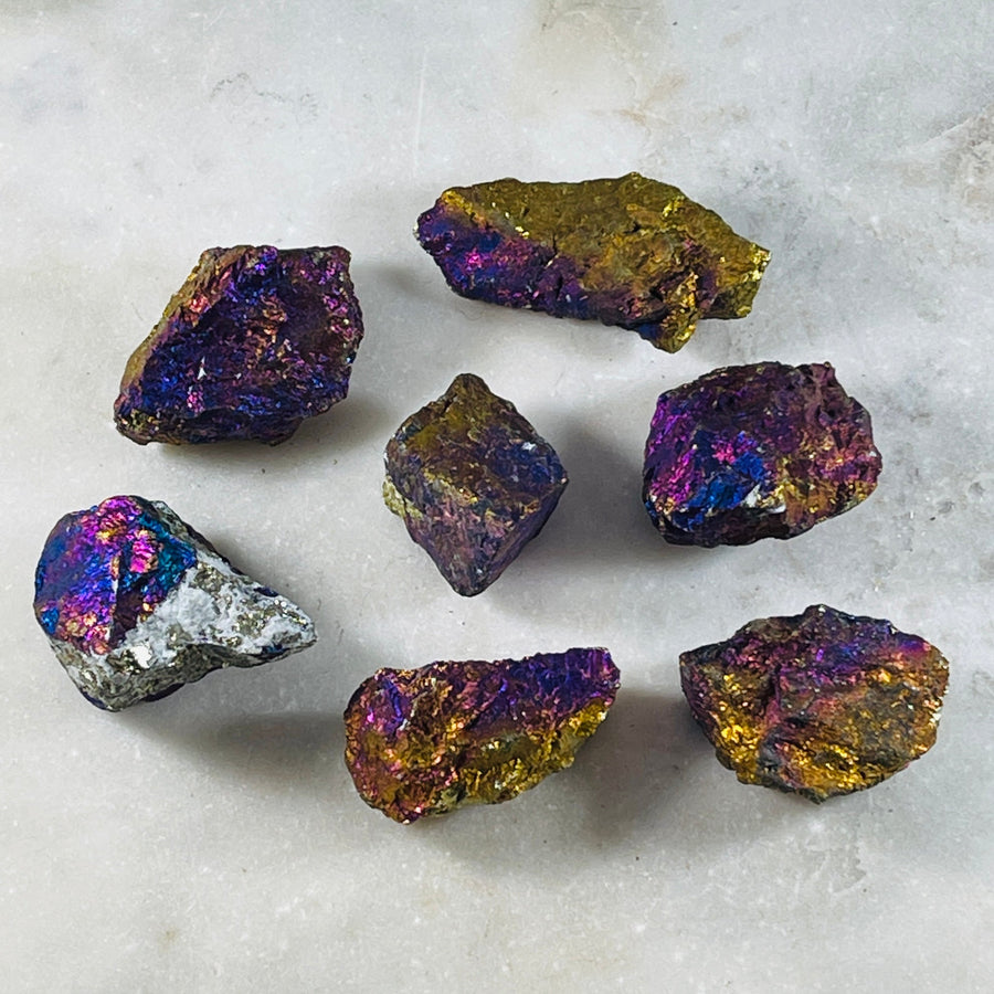 Chalcopyrite Raw Large Tumble