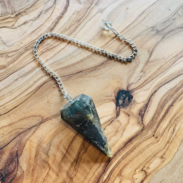 Sarah Belle Labradorite Crystal Pendulum