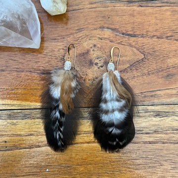 Sarah Belle Handmade Feather Earrings