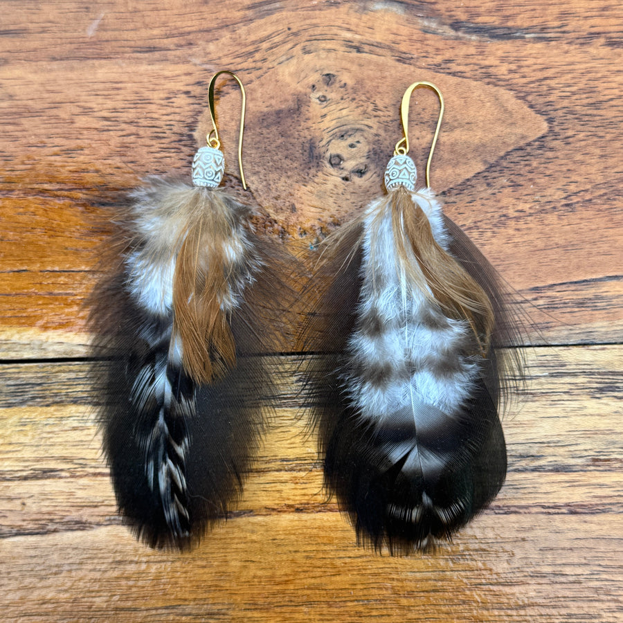 Sarah Belle Handmade Feather Earrings