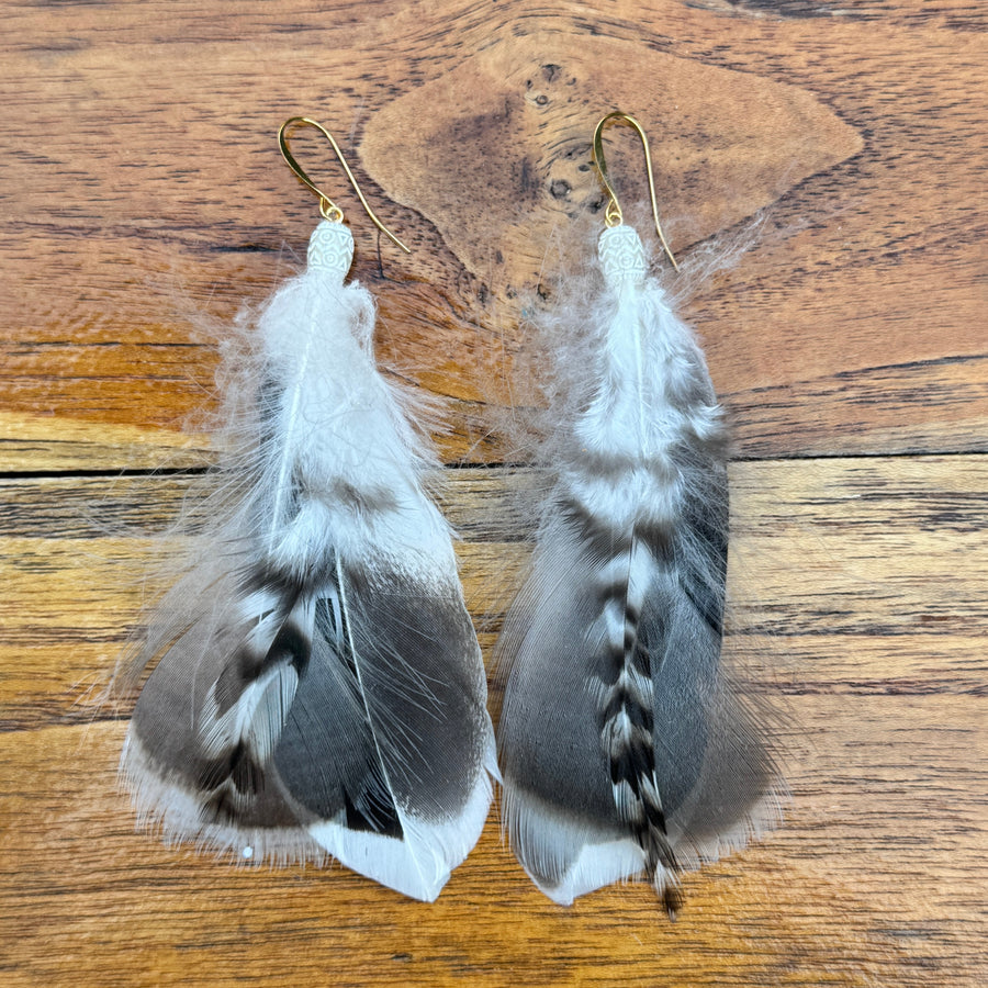 Sarah Belle Handmade Feather Earrings