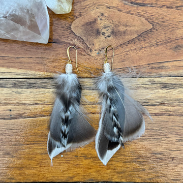 Sarah Belle Handmade Feather Earrings