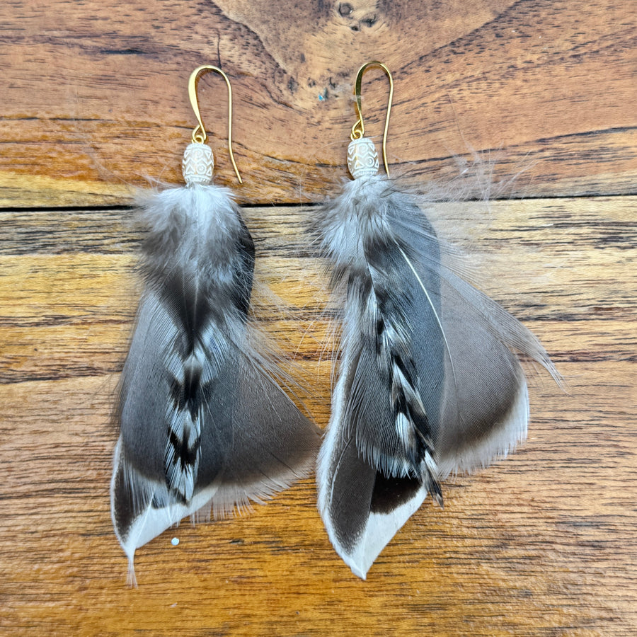 Sarah Belle Handmade Feather Earrings