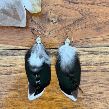 Sarah Belle Handmade Feather Earrings