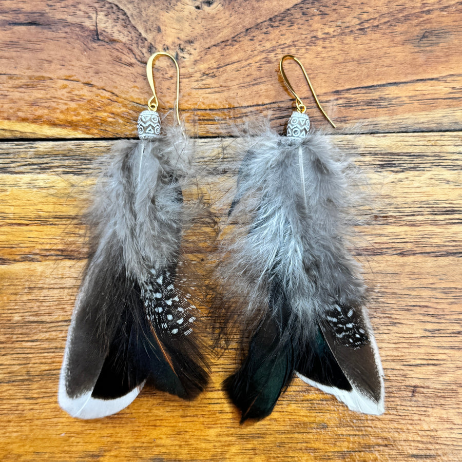 Sarah Belle Handmade Feather Earrings