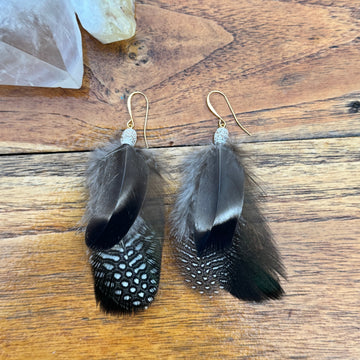 Sarah Belle Handmade Feather Earrings