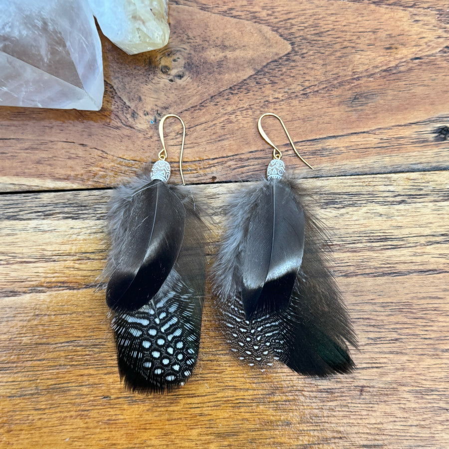 Sarah Belle Handmade Feather Earrings