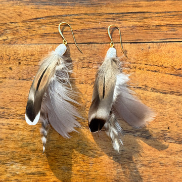 Sarah Belle Handmade Feather Earrings