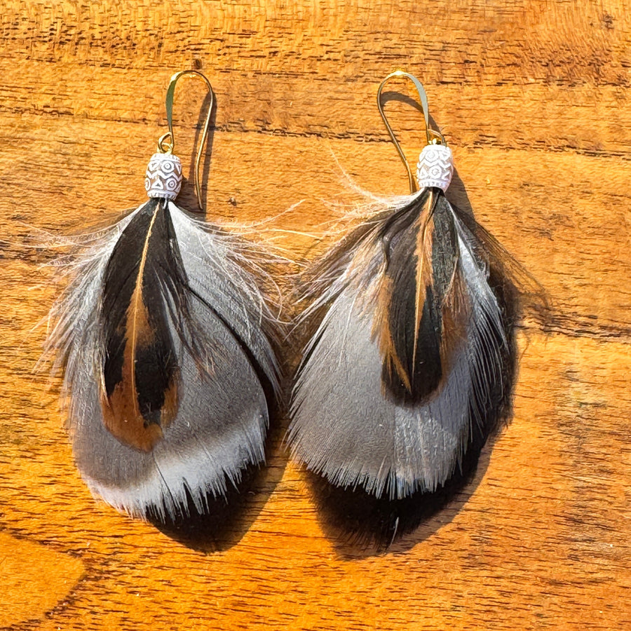 Sarah Belle Handmade Feather Earrings