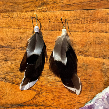 Sarah Belle Handmade Feather Earrings