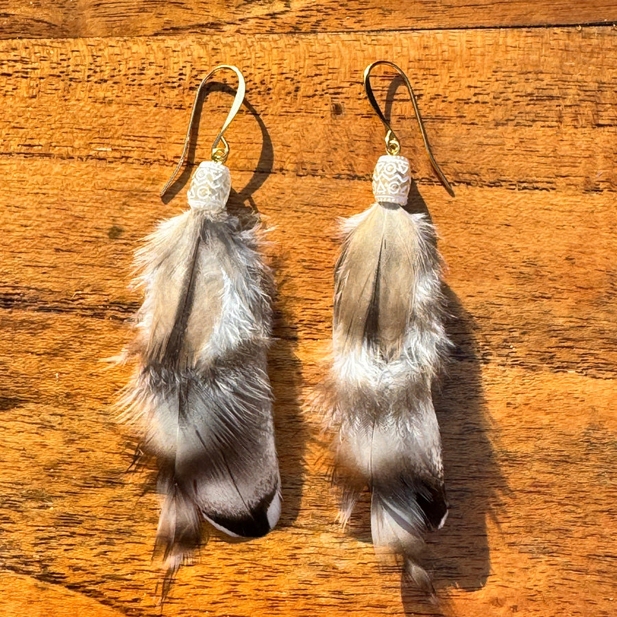 Sarah Belle Handmade Feather Earrings