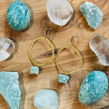amazonite earrings from sarah belle