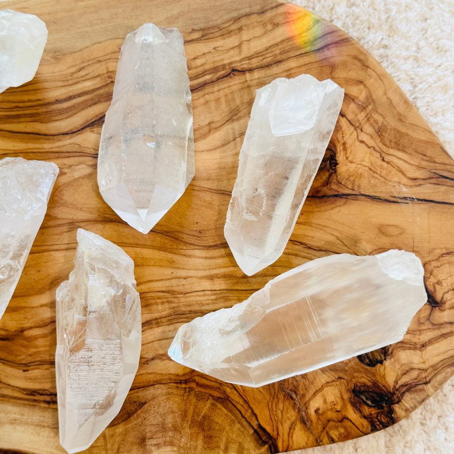 Sarah Belle Lemurian Quartz Crystal Point from Minas Gerais Brazil