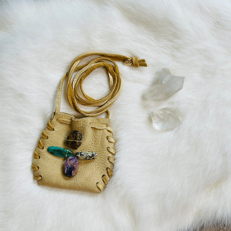sarah belle handmade medicine bag with four directions
