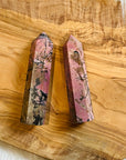 sarah belle rhodonite point for heart