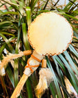 handamde shamanic rattle with citrine and feathers from sarah belle