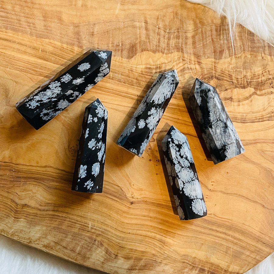 sarah belle snowflake obsidian point