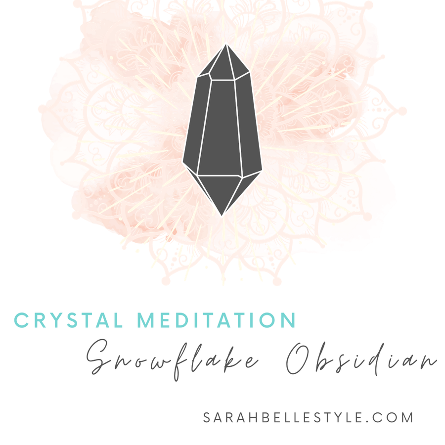 Crystal Meditation - Snowflake Obsidian