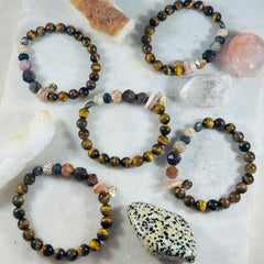 Handmade bracelet with tigers eye from Sarah Belle