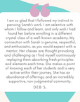 testimonial for Sarah Belle classes