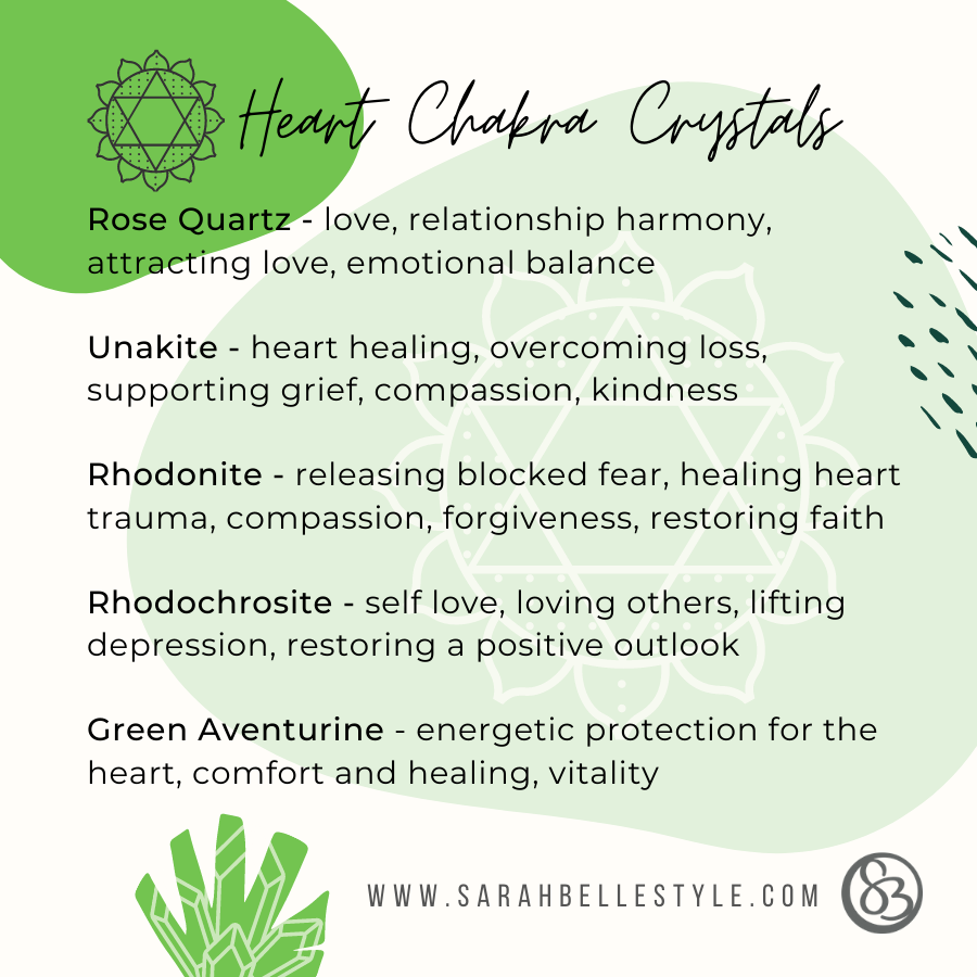 top five crystals for heart chakra balance