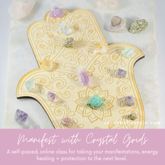 Manifest with crystal grids digital course by Sarah Belle