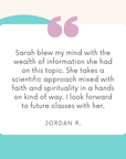 testimonial for Sarah Belle courses