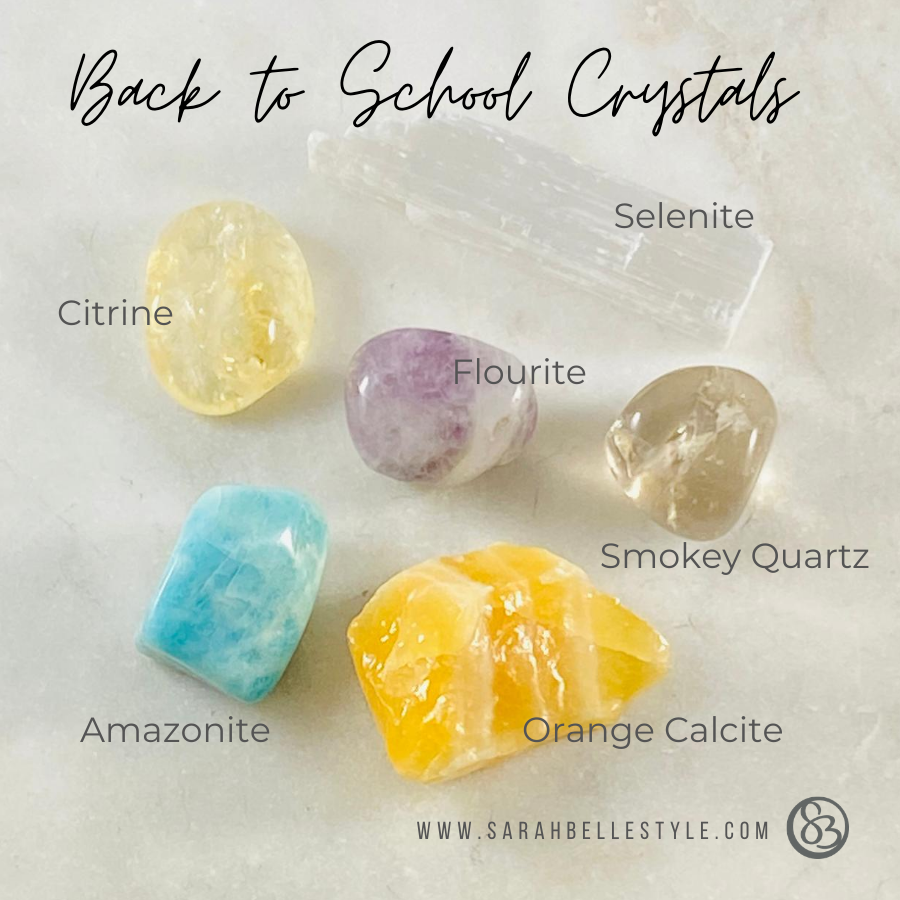 Healing crystals for teachers and students going back to school