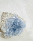 Healing celestite druzy gemstone for connecting to angels