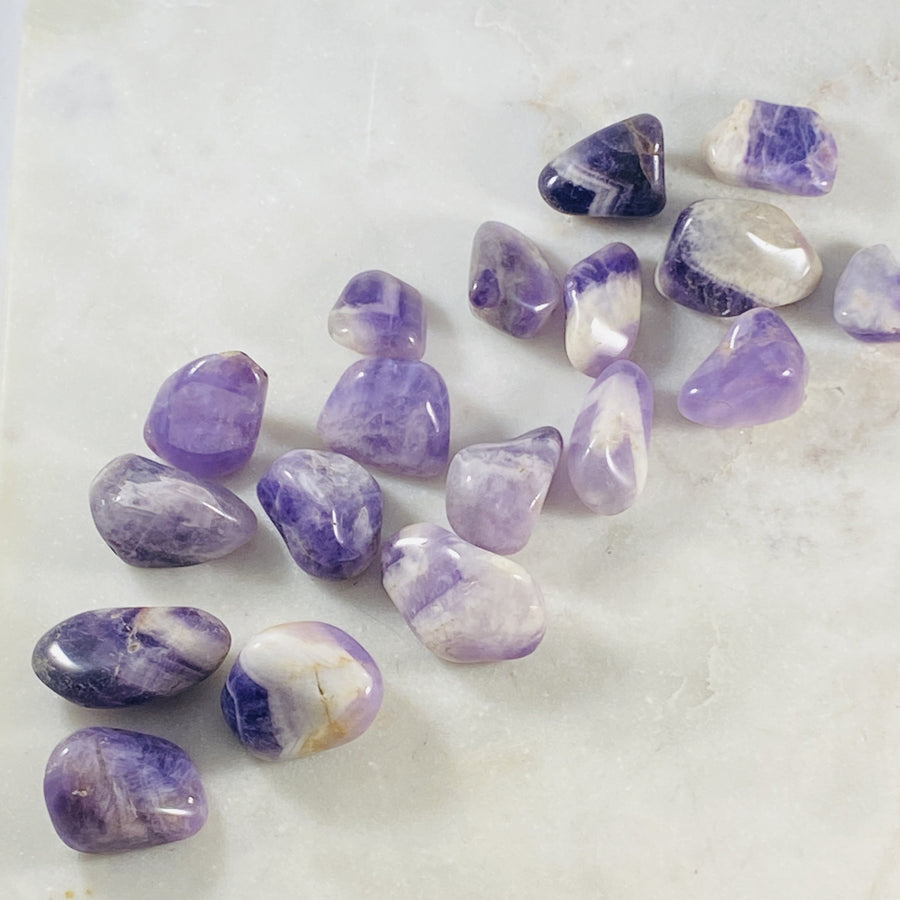 chevron amethyst tumbled stone by sarah belle