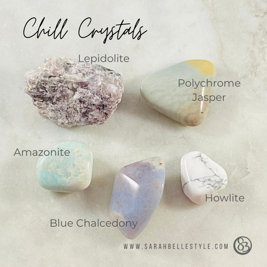 Healing crystals for reducing anxiety