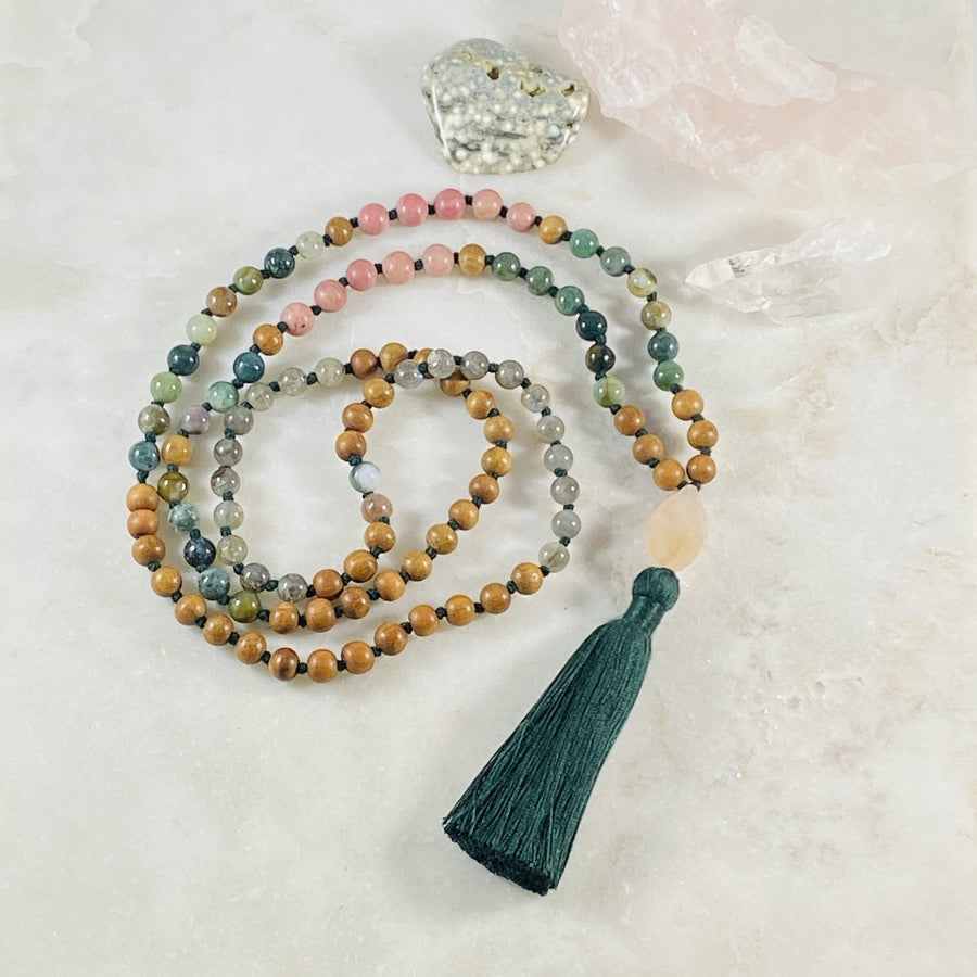 Compassion mala for yoga and meditation by Sarah Belle