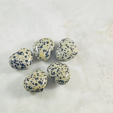 dalmatian jasper heart stone for protection and joy