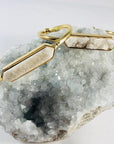 Zeta Druzy Agate Bangle Bracelet Healing Crystal Jewelry for a Positive Vibe