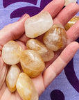 golden healer quartz tumbles for impart vibrations of golden light