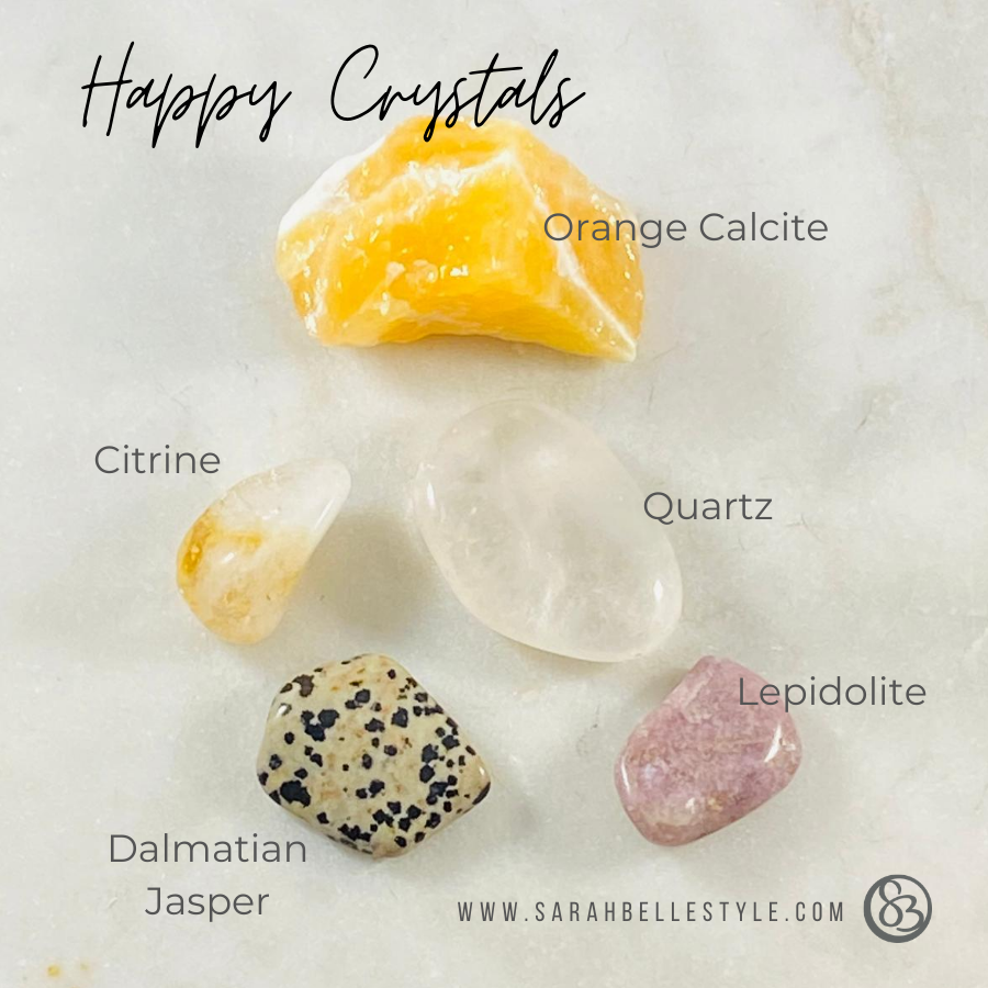 Healing crystals for happiness and joy