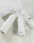 Healing gemstones howlite crystal point
