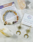Handmade crystal bracelet and earrings from sarah belle